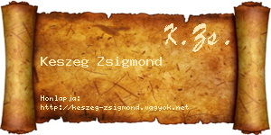 Keszeg Zsigmond névjegykártya