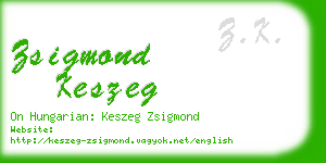 zsigmond keszeg business card